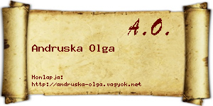 Andruska Olga névjegykártya