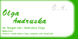 olga andruska business card